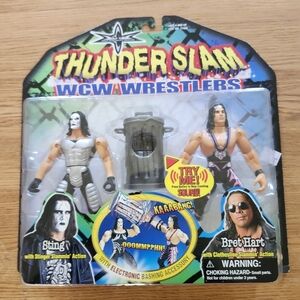 2K WCW Bret Hart Sting Thunder Slam WCW Wrestlers By Toy Biz